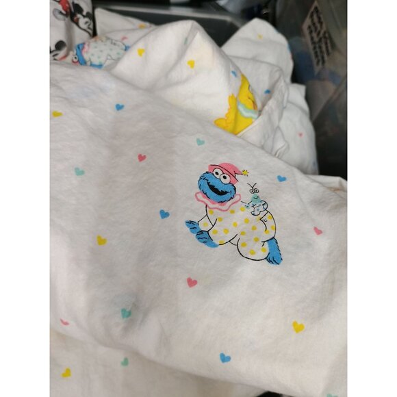 Vintage Sesame Street Babies Baby Crib Sheet Big Bird Cookie Monster - Picture 6 of 7